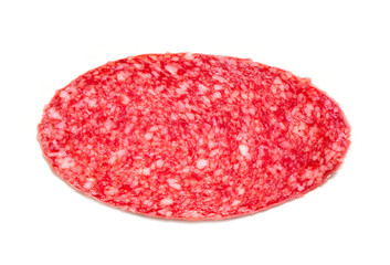 Slices of salami. Isolated
