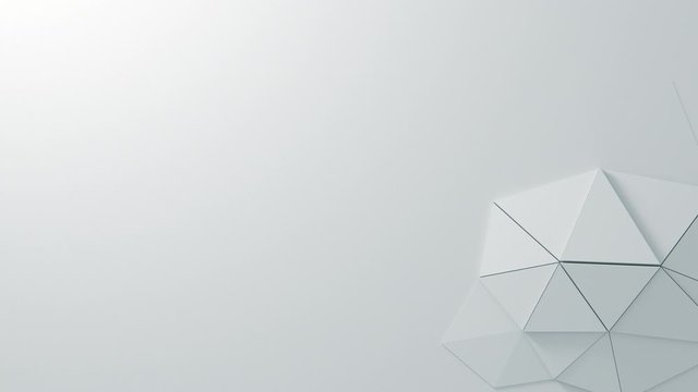 White Abstract Background. Soft light Loop clean minimal pattern, Animated 3d rendering background for business presentation. Cells moving. UHD Seamless Loop. 