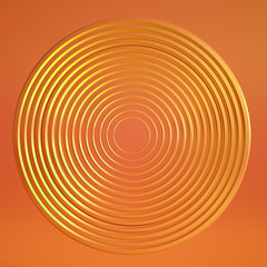 Elegant metal background with pedestal, podium and studio. 3d illustration, 3d rendering.