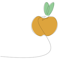 Autumn fruit background apple vector illustration