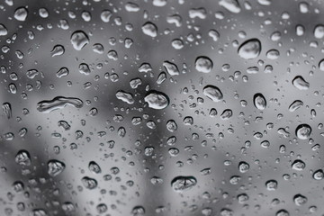 water drops on glass