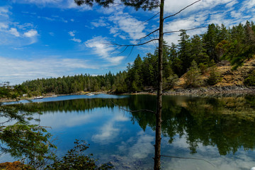 Obraz premium Beautiful summer day on the sunshine coast. Smuggler's Cove, Sunshine Coast, BC, Canada