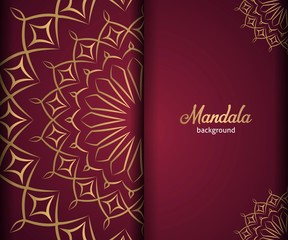 Vector concept of Luxury ornamental mandala design background in golden color