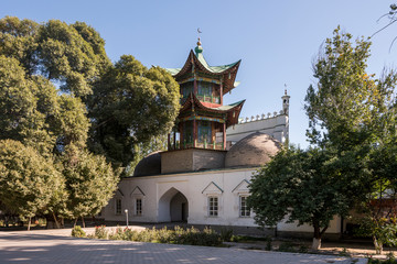 Pagoda style mosque in Zharkent, Kazakhstan