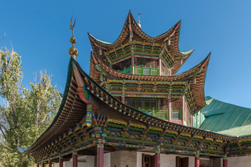 Fototapeta premium Pagoda style mosque in Zharkent, Kazakhstan