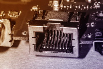 A close-up microchip