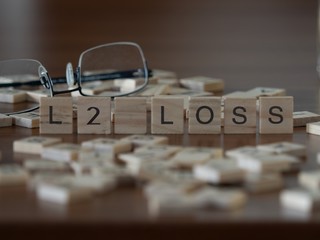 l2 loss concept represented by wooden letter tiles