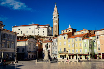 Tartini square, Piran, Slovenian coast, Slovenia