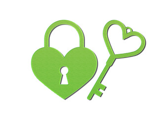 Herz mit Schlüsselloch, Schlüssel