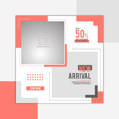 Fashion sale social media post design.Social media post design.Vector Illustration