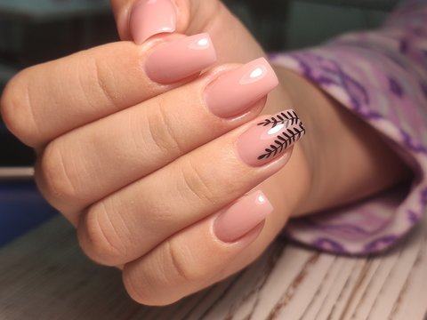 beautiful nail art manicure on the background