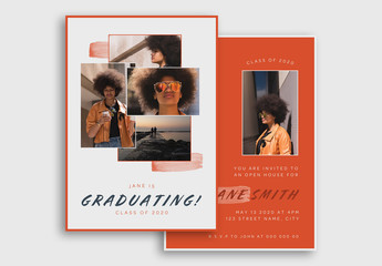Bold Graduation Announcement Postcard Set