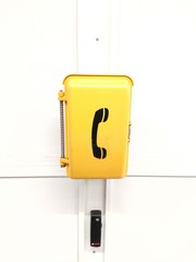 yellow sign on wall