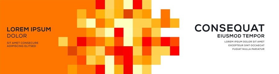 abstract colorful pixels web banner background