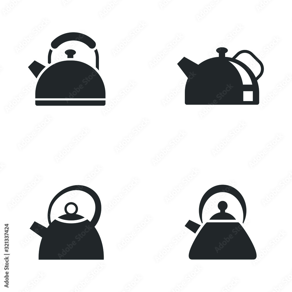 Poster kettle icon template color editable. kettle symbol vector sign isolated on white background illustra