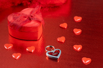 still life of Valentine's decoration