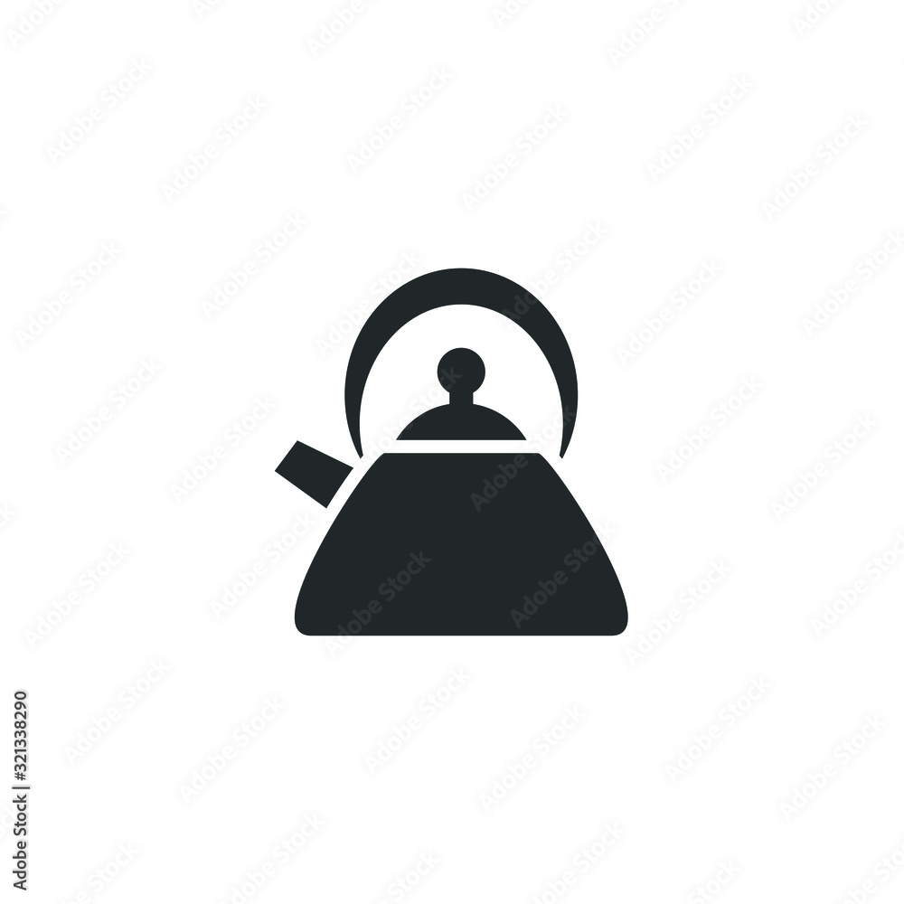 Aufkleber kettle icon template color editable. kettle symbol vector sign isolated on white background illustra