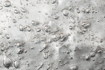 Texture of hyaluronic acid with oxygen bubbles.
