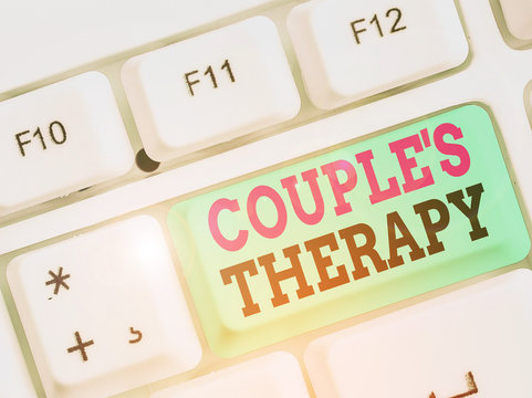 Handwriting text Couple S Therapy. Conceptual photo treat relationship distress for individuals and couples