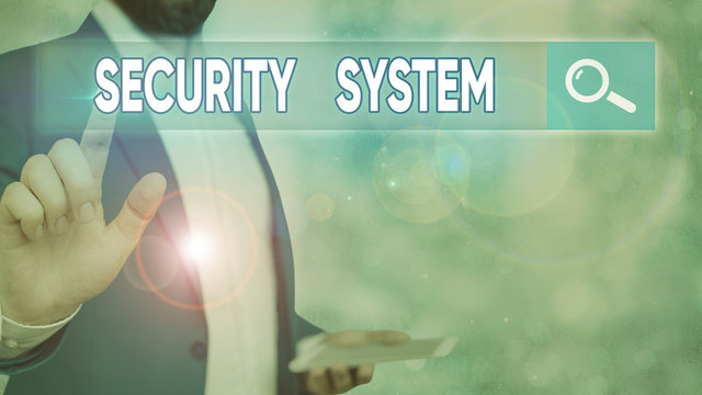 Word writing text Security System. Business photo showcasing system designed to detect intrusion or unauthorized entry