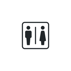 Toilet icon template color editable. Bathroom symbol vector sign isolated on white background illustration for graphic and web design.
