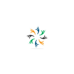 Fototapeta na wymiar Colorful Circle United Community Logo, teamwork icon, Community Logo template.