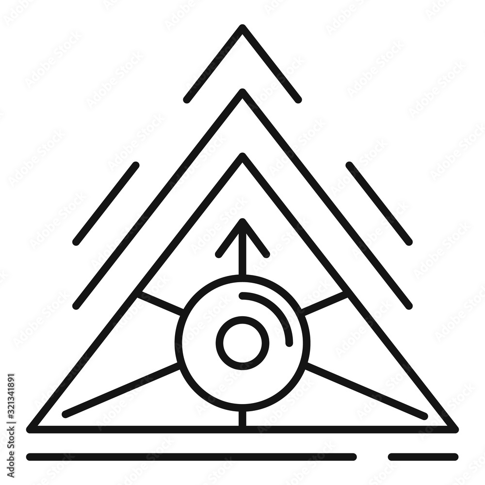 Poster alchemy triangle icon. outline alchemy triangle vector icon for web design isolated on white backgro