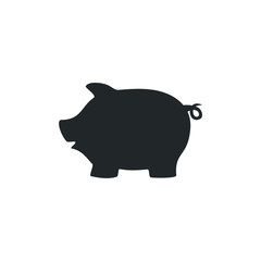 pig icon template color editable. pig symbol vector sign isolated on white background illustration for graphic and web design.