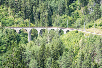 Fototapeta na wymiar Landwasser Viaduct, Davos, Switzerland