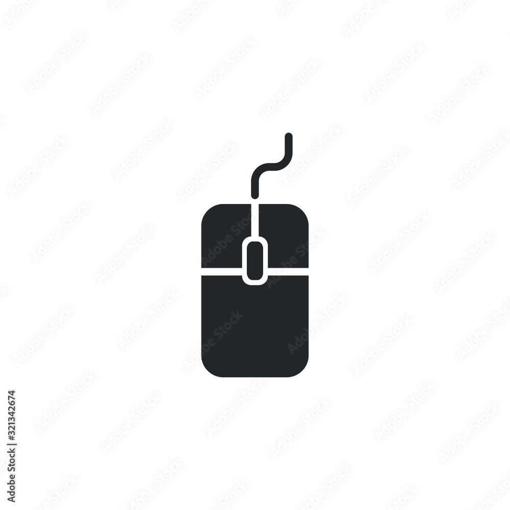 Poster mouse icon template color editable. mouse symbol vector sign isolated on white background illustrati