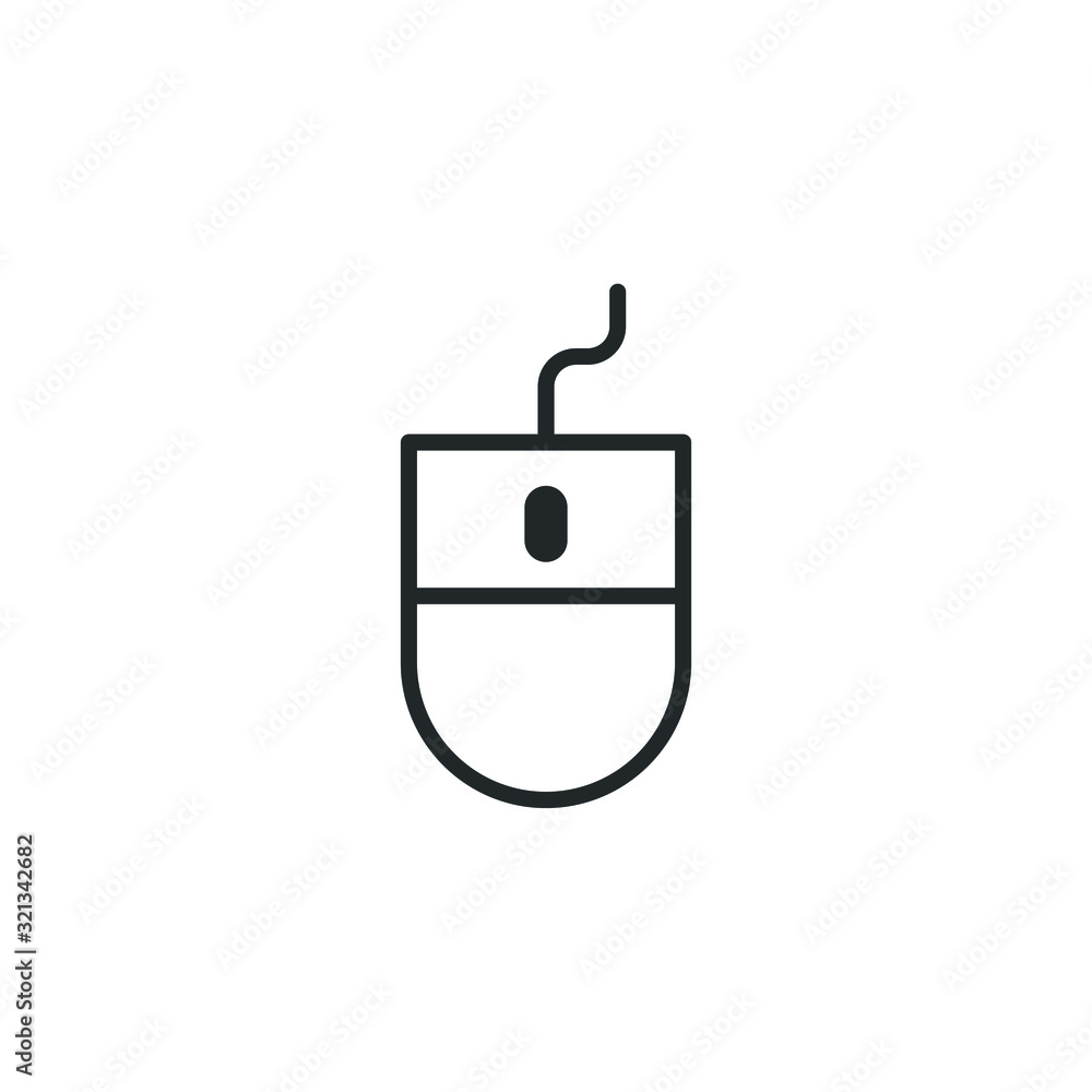 Poster mouse icon template color editable. mouse symbol vector sign isolated on white background illustrati