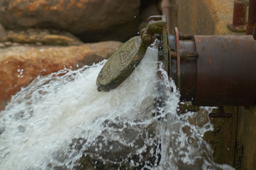 water flowing from pipe