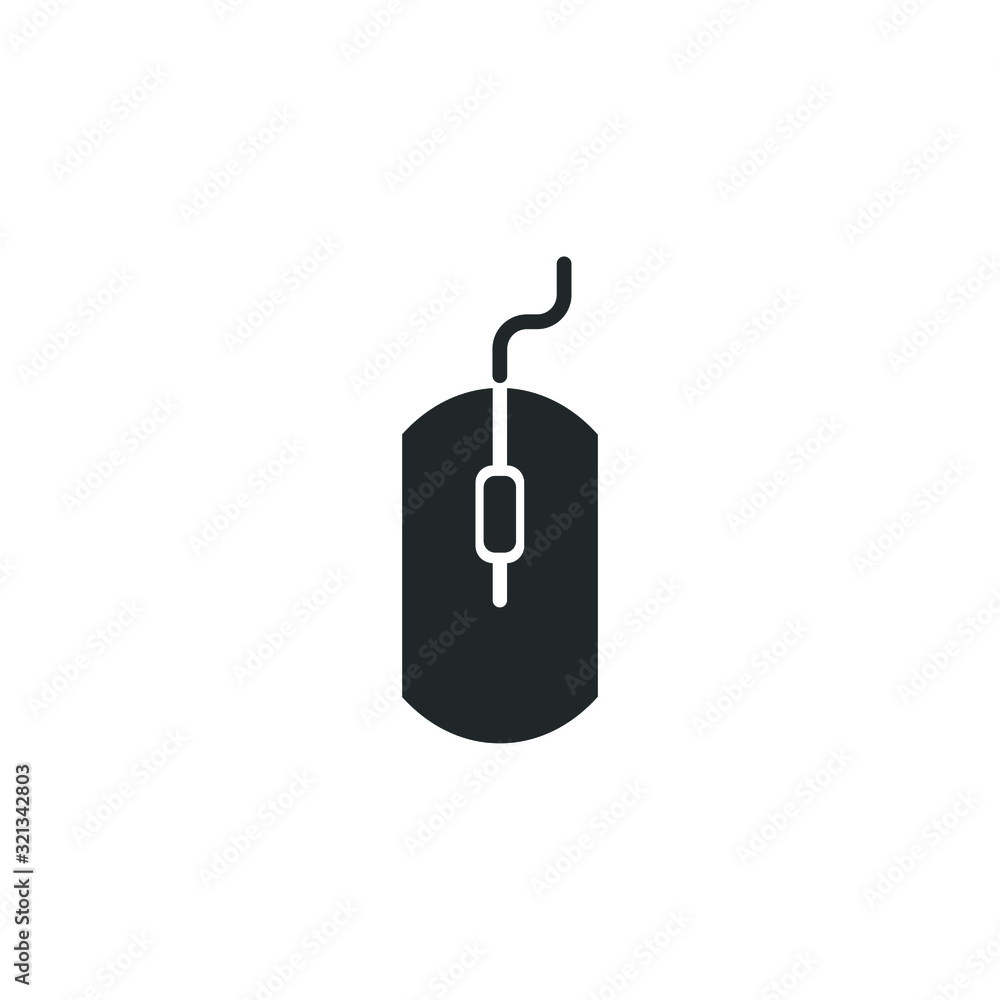 Poster mouse icon template color editable. mouse symbol vector sign isolated on white background illustrati