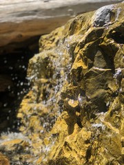 water flowing over rocks