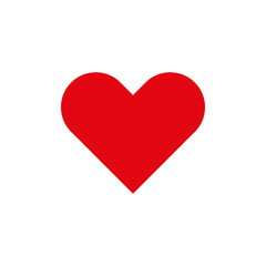 Heart shape vector icon.Simple red valentine symbol. Love sign.