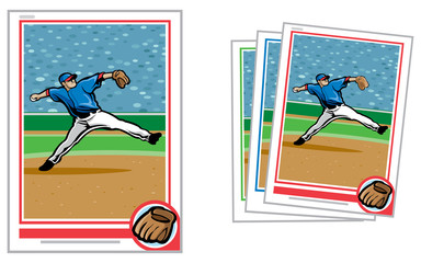 Baseball card relief pitcher