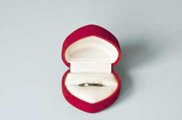 engagement ring in gift box. Valentines day