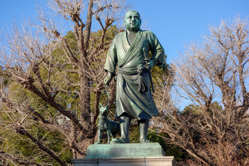 Naklejka premium 上野公園 西郷隆盛象