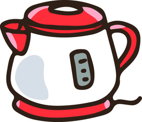 Hand drawn electric water kettle