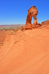 Fototapeta na wymiar Delicate Arch in Arches National Park in Utah, United States