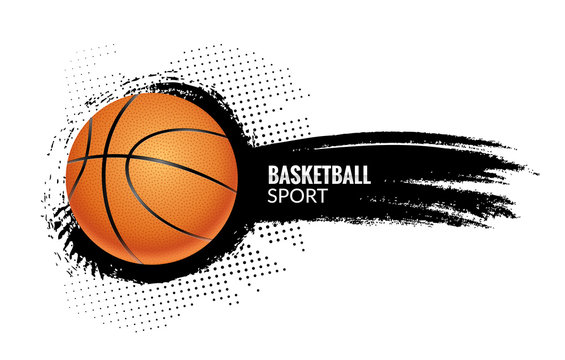 Basketball poster sport flyer. Vector basketball tournament league template background design