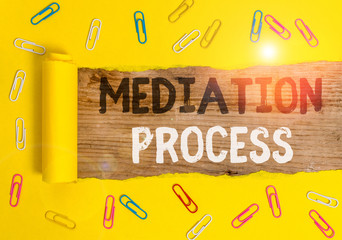 Word writing text Mediation Process. Business photo showcasing informal and flexible dispute...