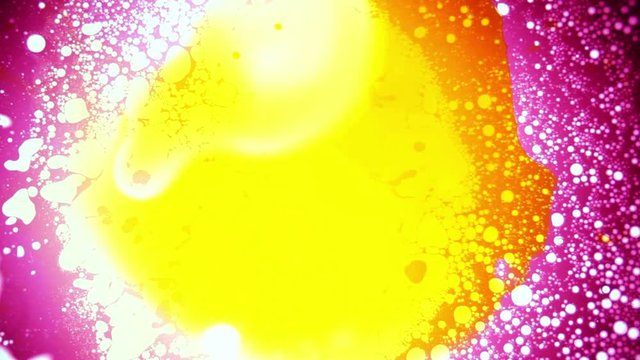 absract liquid red pattern with yellow in senter and sptted red background