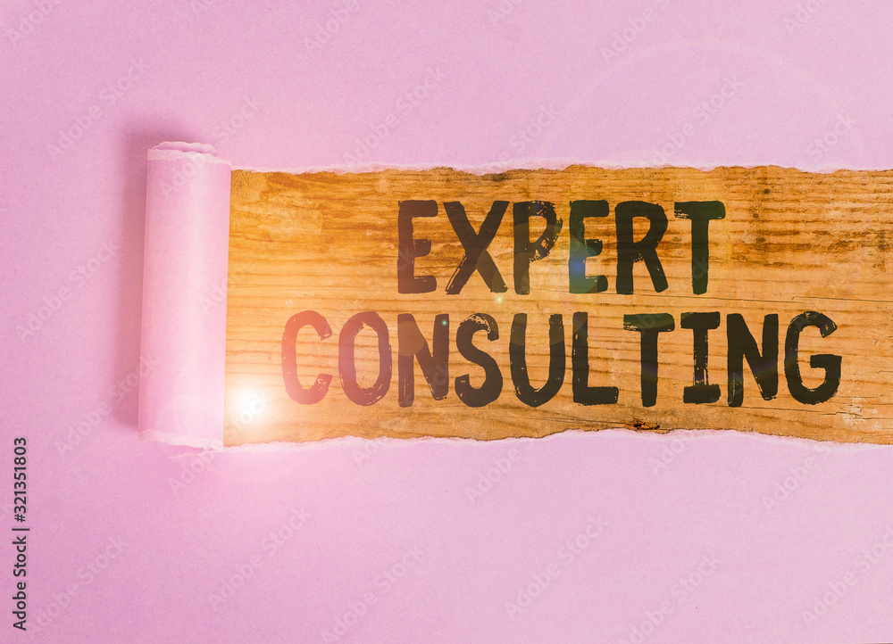 Poster handwriting text expert consulting. conceptual photo providing of expert knowledge to a third party 