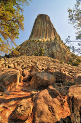 Devils Tower (also known as Bear Lodge Butte)  - ingneous rock in the Bear Lodge Ranger District of the Black Hills, Wyoming