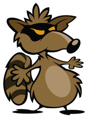 Raccoon cartoon character