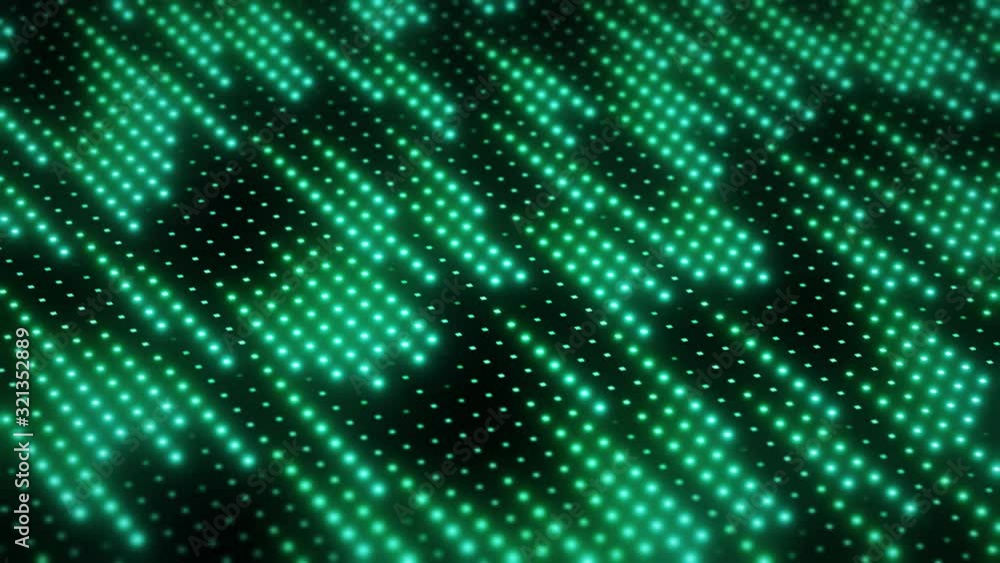 Poster abstract green dot flow - loopable animation