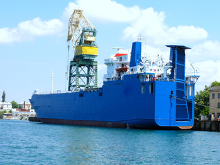 Fototapeta premium Sea boats, lifeboats. Sailboats. Repair and loading of ships.Sea.Submarine.