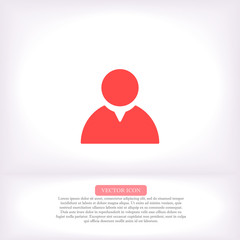 Human icon , lorem ipsum Flat design 10 eps