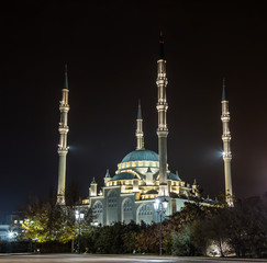 Fototapeta na wymiar Akhmad Kadyrov Mosque (officially known as 